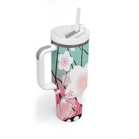 Japanese Kocho Pattern Tumbler With Handle Insect Pillar Butterfly Flower Fairy - Wonder Print Shop