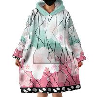 Japanese Kocho Pattern Wearable Blanket Hoodie Insect Pillar Butterfly Flower Fairy - Wonder Print Shop