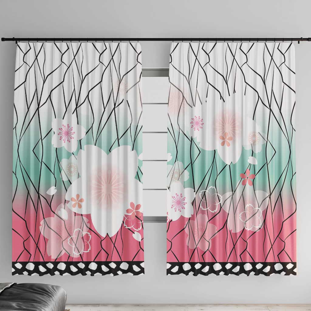 Japanese Kocho Pattern Window Curtain Insect Pillar Butterfly Flower Fairy - Wonder Print Shop