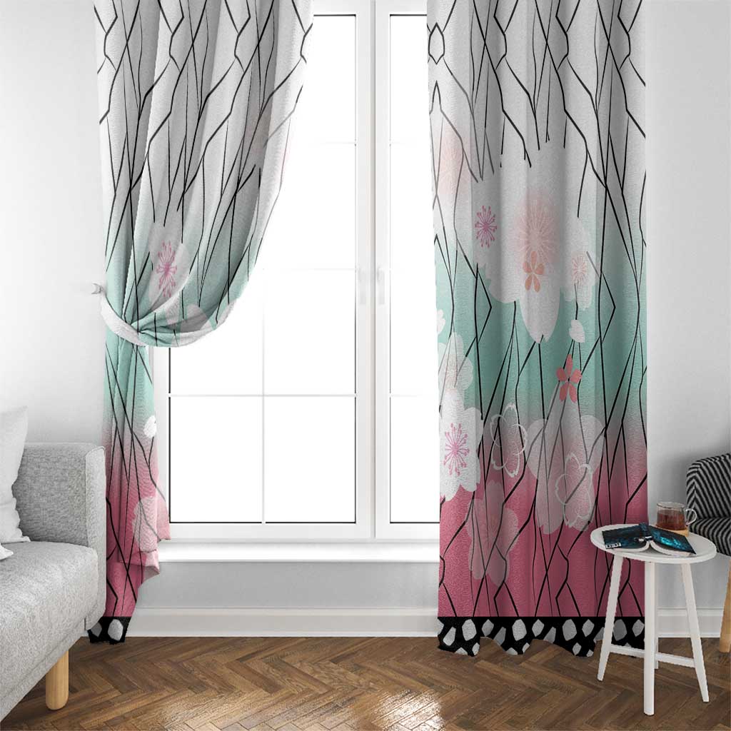 Japanese Kocho Pattern Window Curtain Insect Pillar Butterfly Flower Fairy - Wonder Print Shop