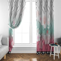 Japanese Kocho Pattern Window Curtain Insect Pillar Butterfly Flower Fairy - Wonder Print Shop