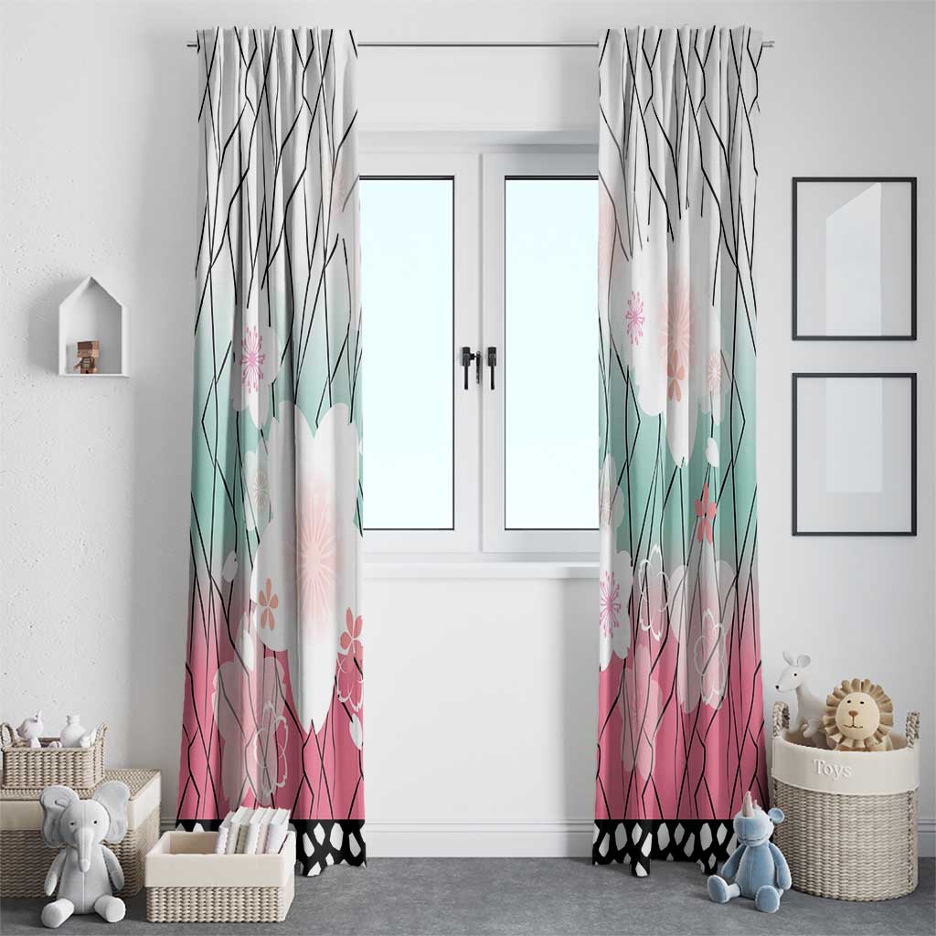 Japanese Kocho Pattern Window Curtain Insect Pillar Butterfly Flower Fairy - Wonder Print Shop