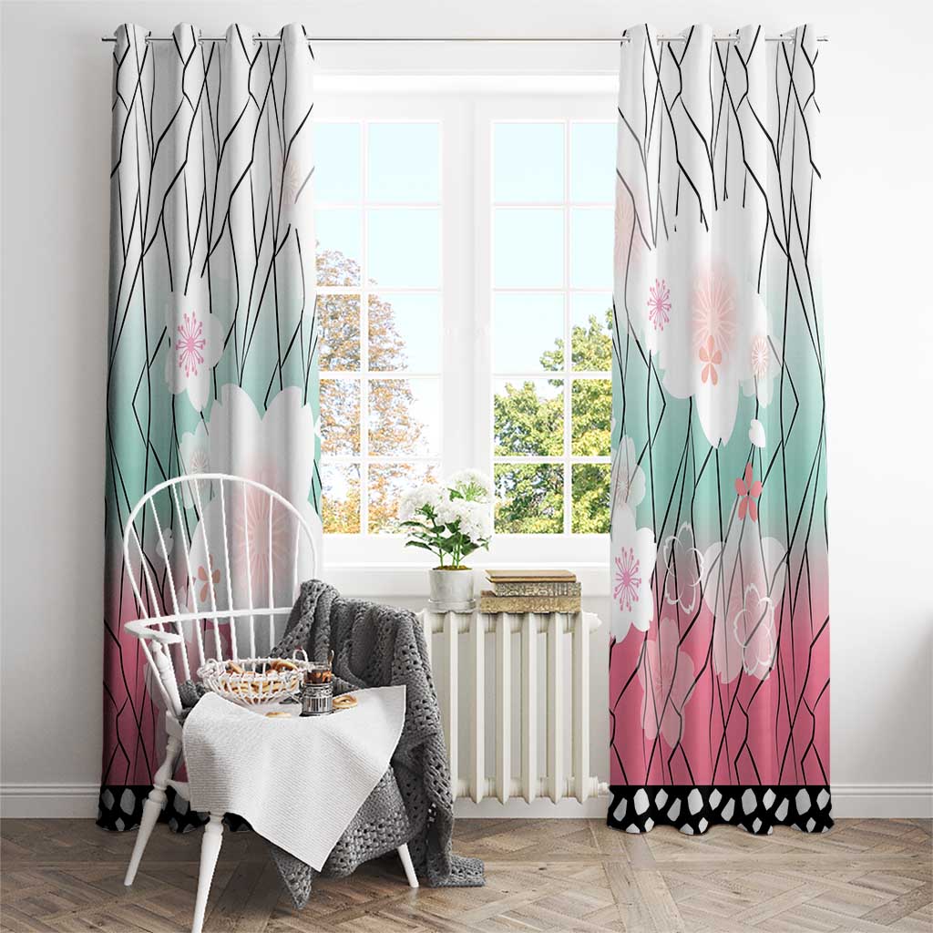 Japanese Kocho Pattern Window Curtain Insect Pillar Butterfly Flower Fairy - Wonder Print Shop
