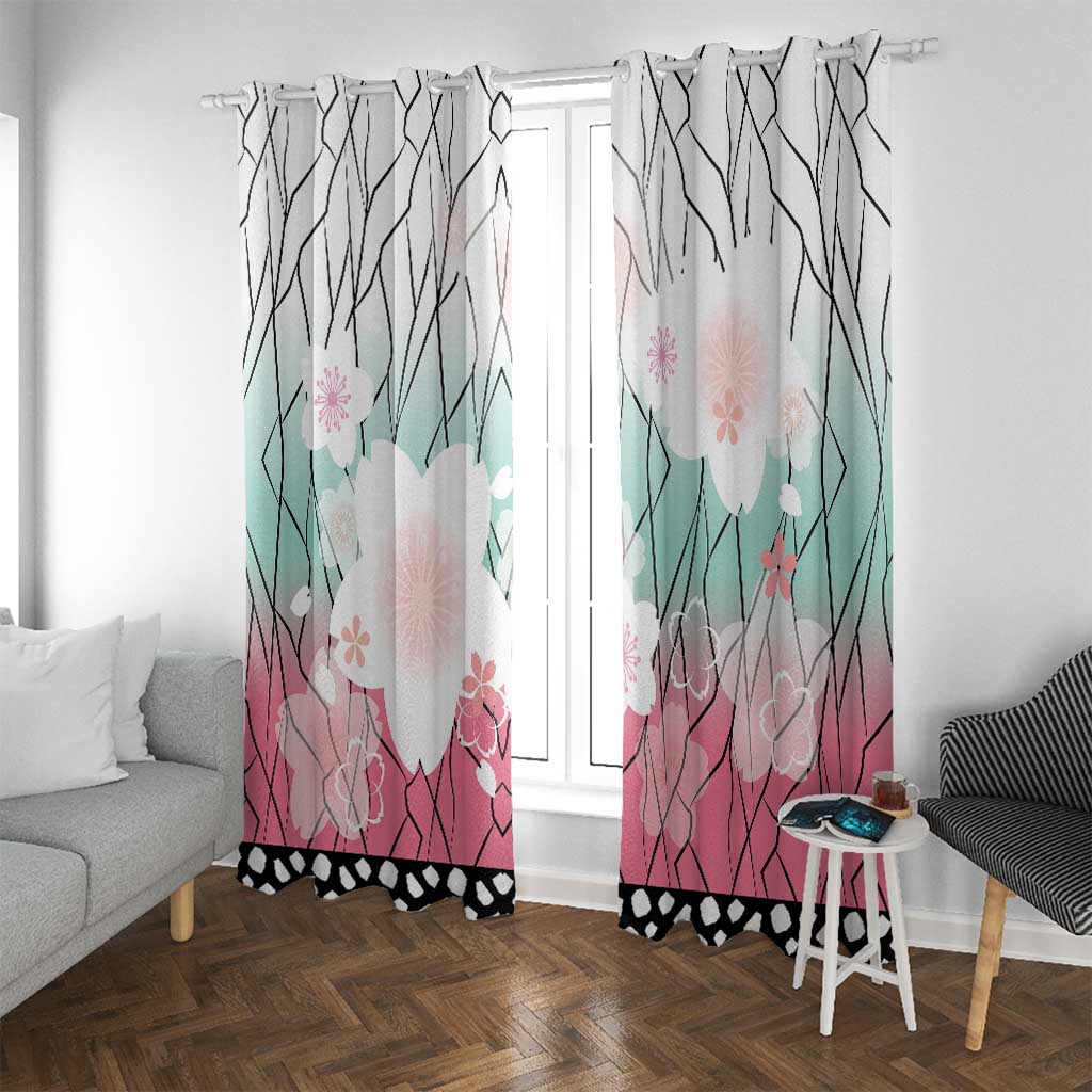 Japanese Kocho Pattern Window Curtain Insect Pillar Butterfly Flower Fairy - Wonder Print Shop