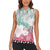 Japanese Kocho Pattern Women Sleeveless Polo Shirt Insect Pillar Butterfly Flower Fairy - Wonder Print Shop