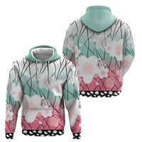 Japanese Kocho Pattern Zip Hoodie Insect Pillar Butterfly Flower Fairy - Wonder Print Shop