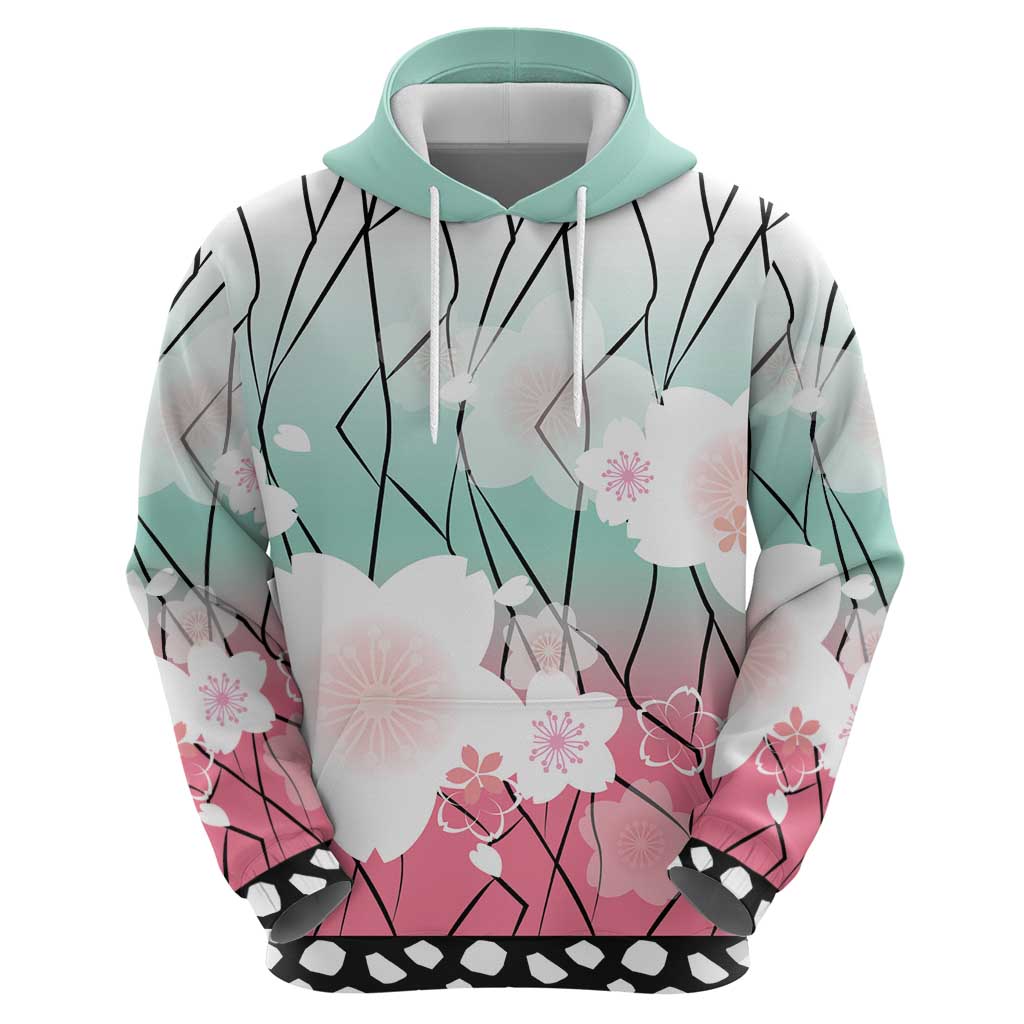 Japanese Kocho Pattern Zip Hoodie Insect Pillar Butterfly Flower Fairy - Wonder Print Shop