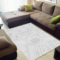 Samoa Lotu Tamaiti Area Rug Polynesian White Sunday Simple LT9 - Wonder Print Shop