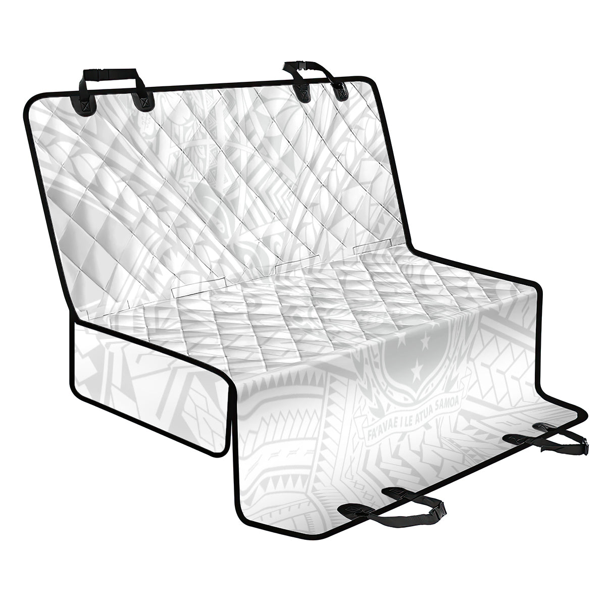 Samoa Lotu Tamaiti Back Car Seat Cover Polynesian White Sunday Simple LT9 - Wonder Print Shop