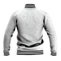 Samoa Lotu Tamaiti Baseball Jacket Polynesian White Sunday Simple LT9 - Wonder Print Shop