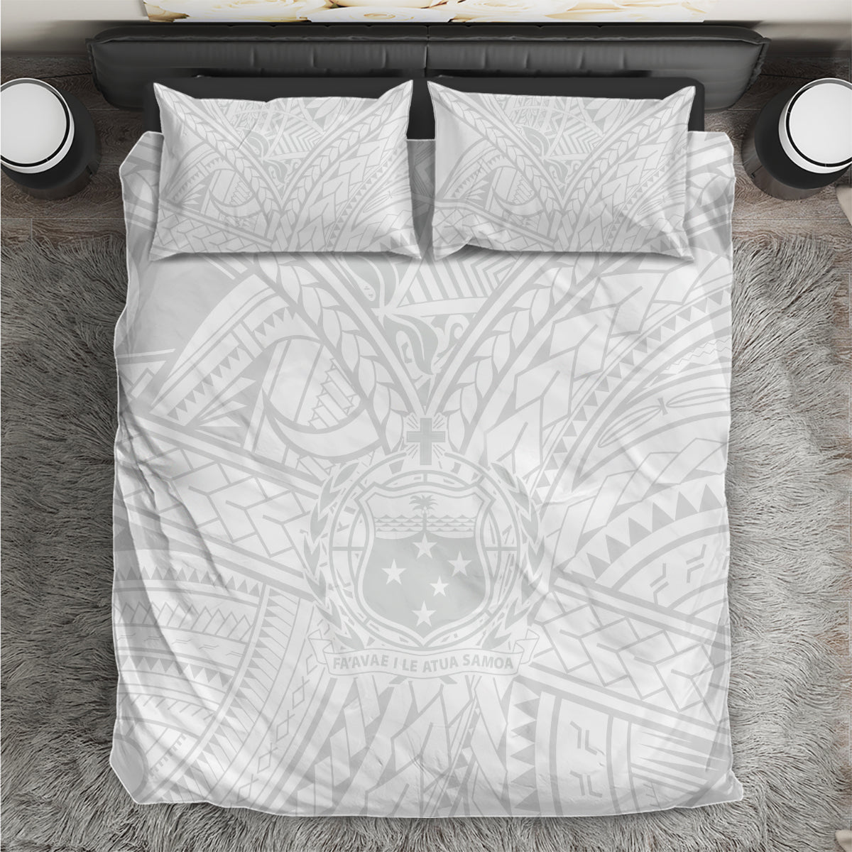 Samoa Lotu Tamaiti Bedding Set Polynesian White Sunday Simple LT9 - Wonder Print Shop