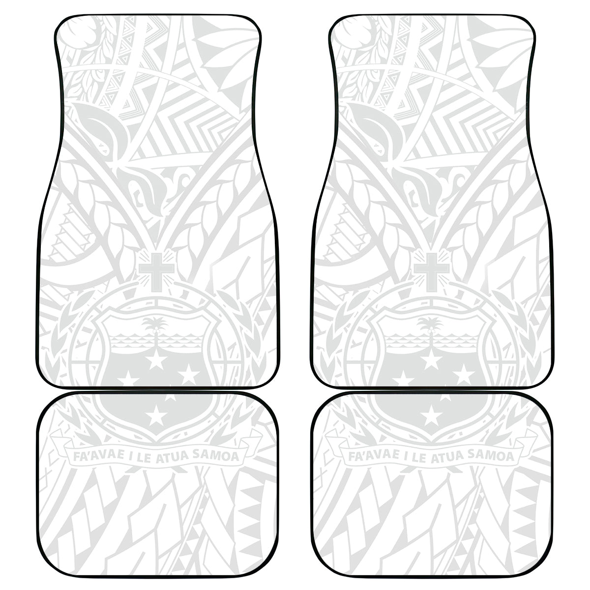 Samoa Lotu Tamaiti Car Mats Polynesian White Sunday Simple LT9 - Wonder Print Shop