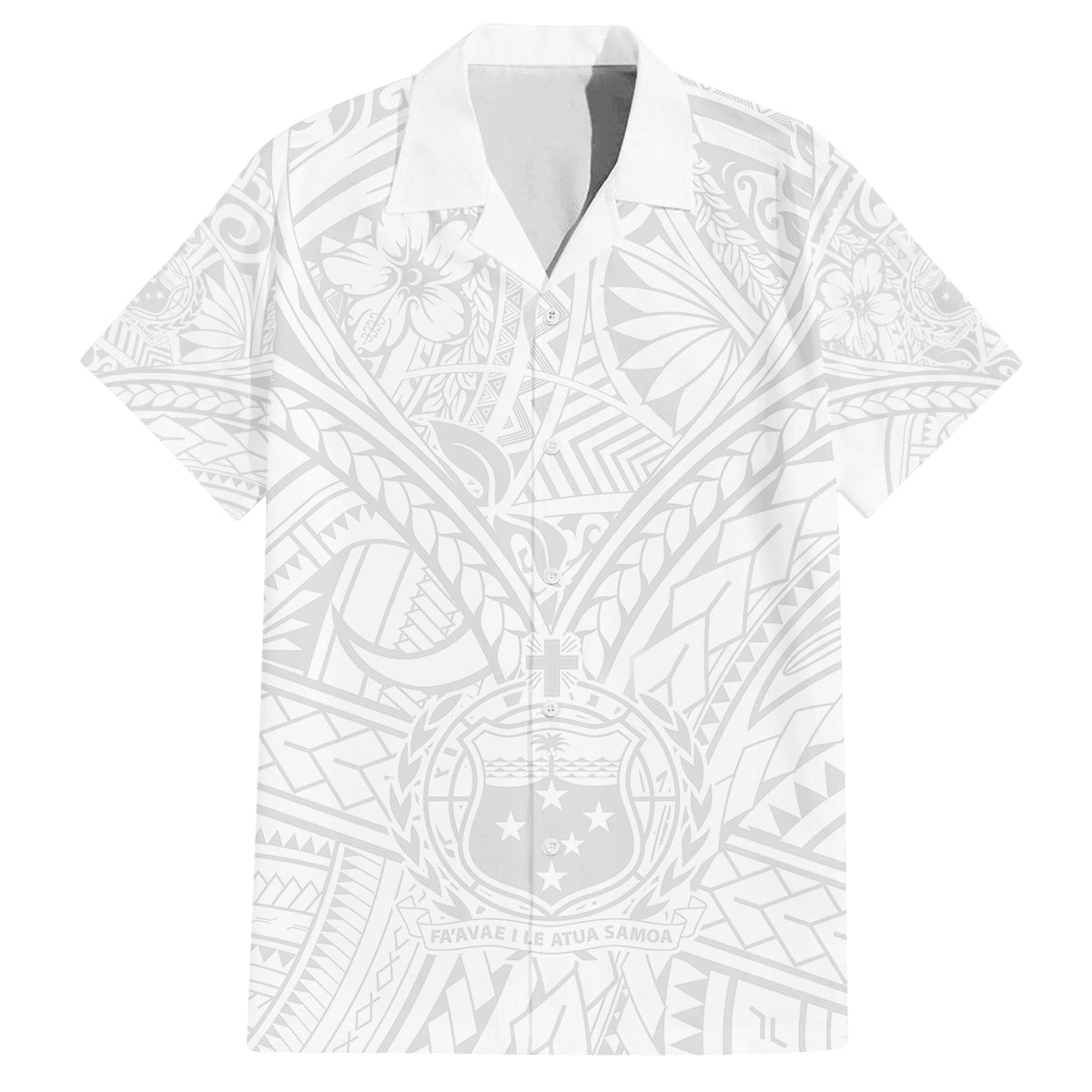 Samoa Lotu Tamaiti Family Matching Summer Maxi Dress and Hawaiian Shirt Polynesian White Sunday Simple - Wonder Print Shop