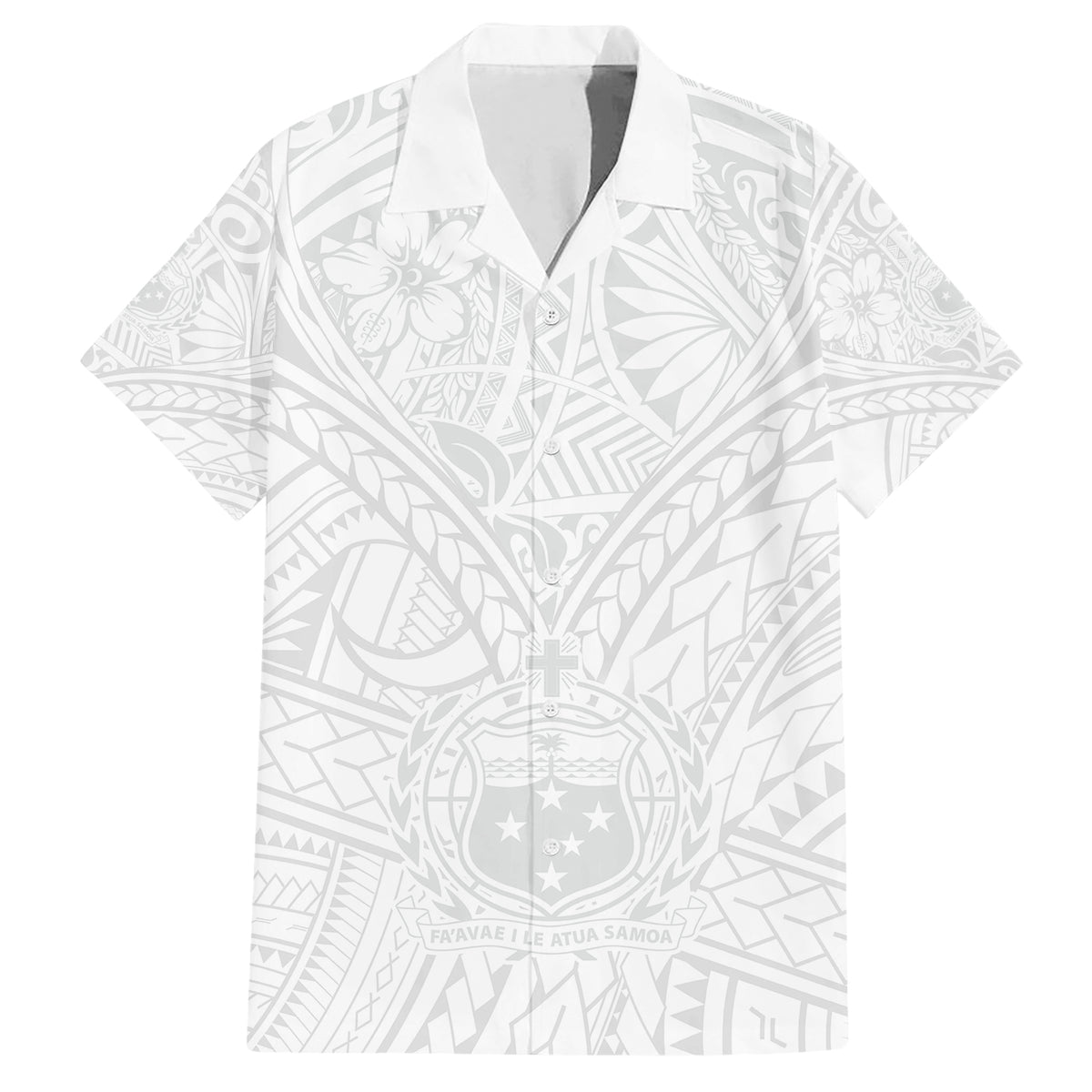 Samoa Lotu Tamaiti Hawaiian Shirt Polynesian White Sunday Simple - Wonder Print Shop