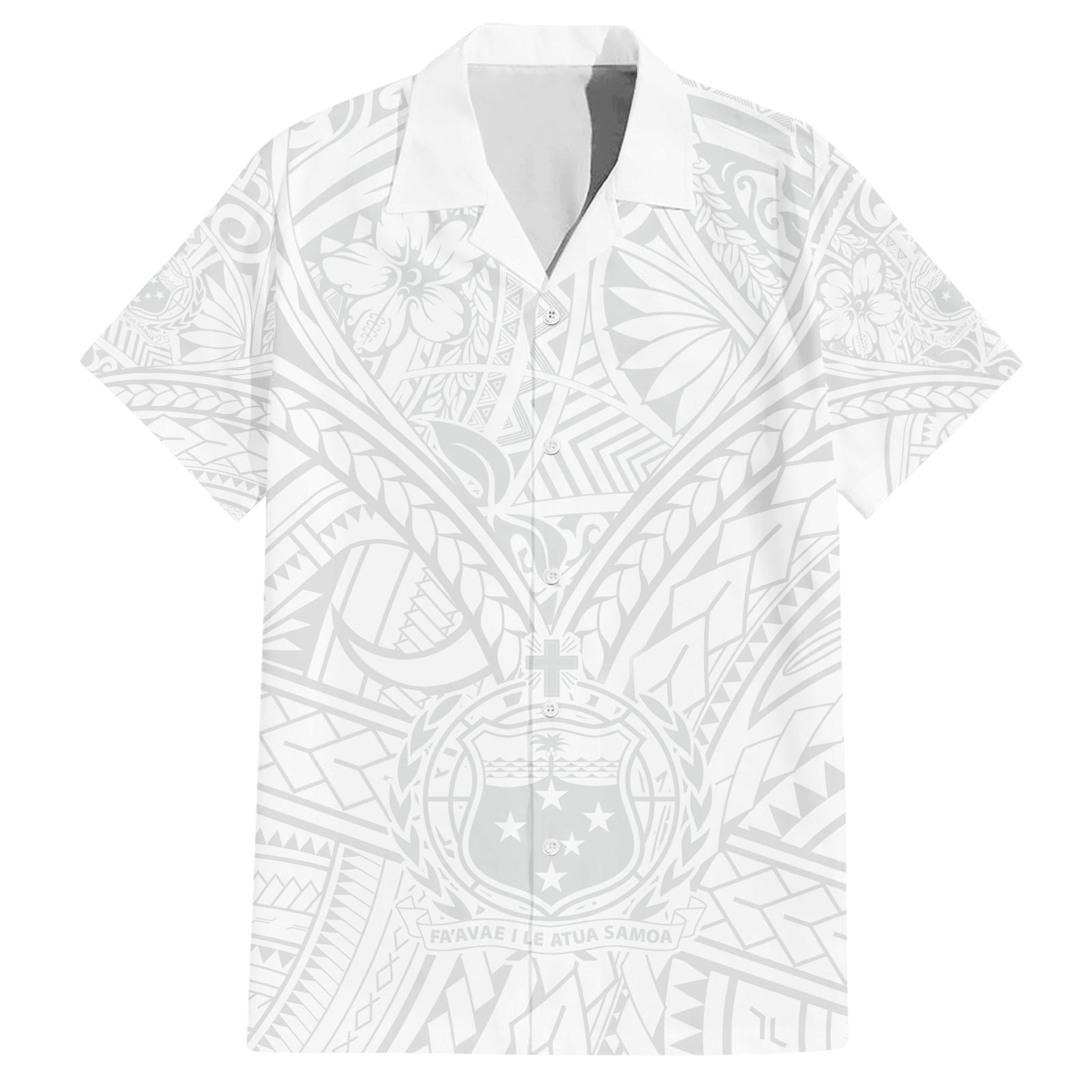 Samoa Lotu Tamaiti Hawaiian Shirt Polynesian White Sunday Simple - Wonder Print Shop