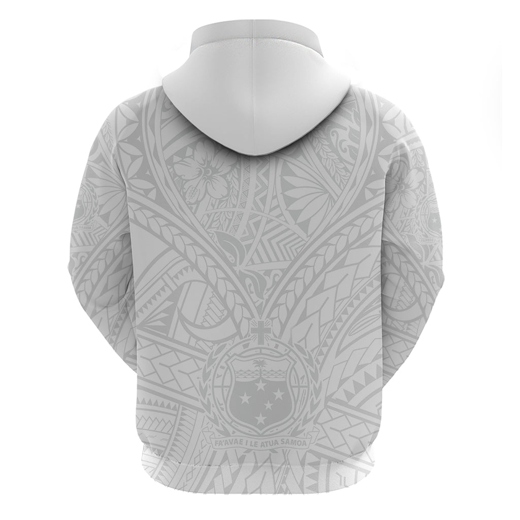 Samoa Lotu Tamaiti Hoodie Polynesian White Sunday Simple - Wonder Print Shop