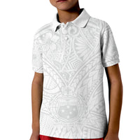 Samoa Lotu Tamaiti Kid Polo Shirt Polynesian White Sunday Simple - Wonder Print Shop
