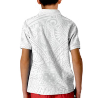 Samoa Lotu Tamaiti Kid Polo Shirt Polynesian White Sunday Simple - Wonder Print Shop