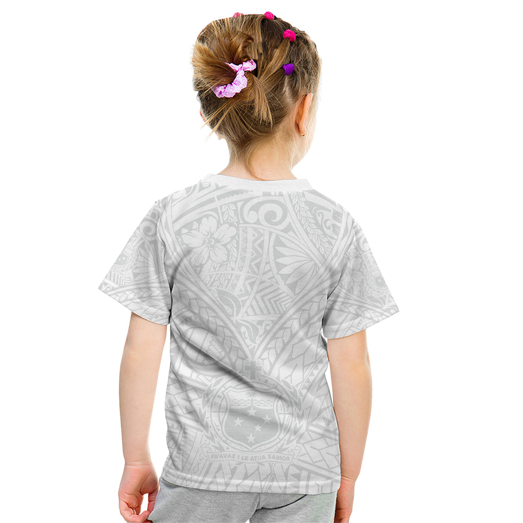 Samoa Lotu Tamaiti Kid T Shirt Polynesian White Sunday Simple - Wonder Print Shop