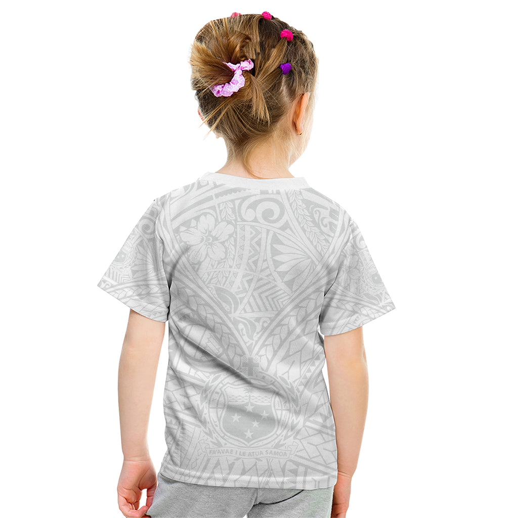 Samoa Lotu Tamaiti Kid T Shirt Polynesian White Sunday Simple - Wonder Print Shop