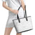 Samoa Lotu Tamaiti Leather Tote Bag Polynesian White Sunday Simple - Wonder Print Shop