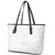 Samoa Lotu Tamaiti Leather Tote Bag Polynesian White Sunday Simple - Wonder Print Shop