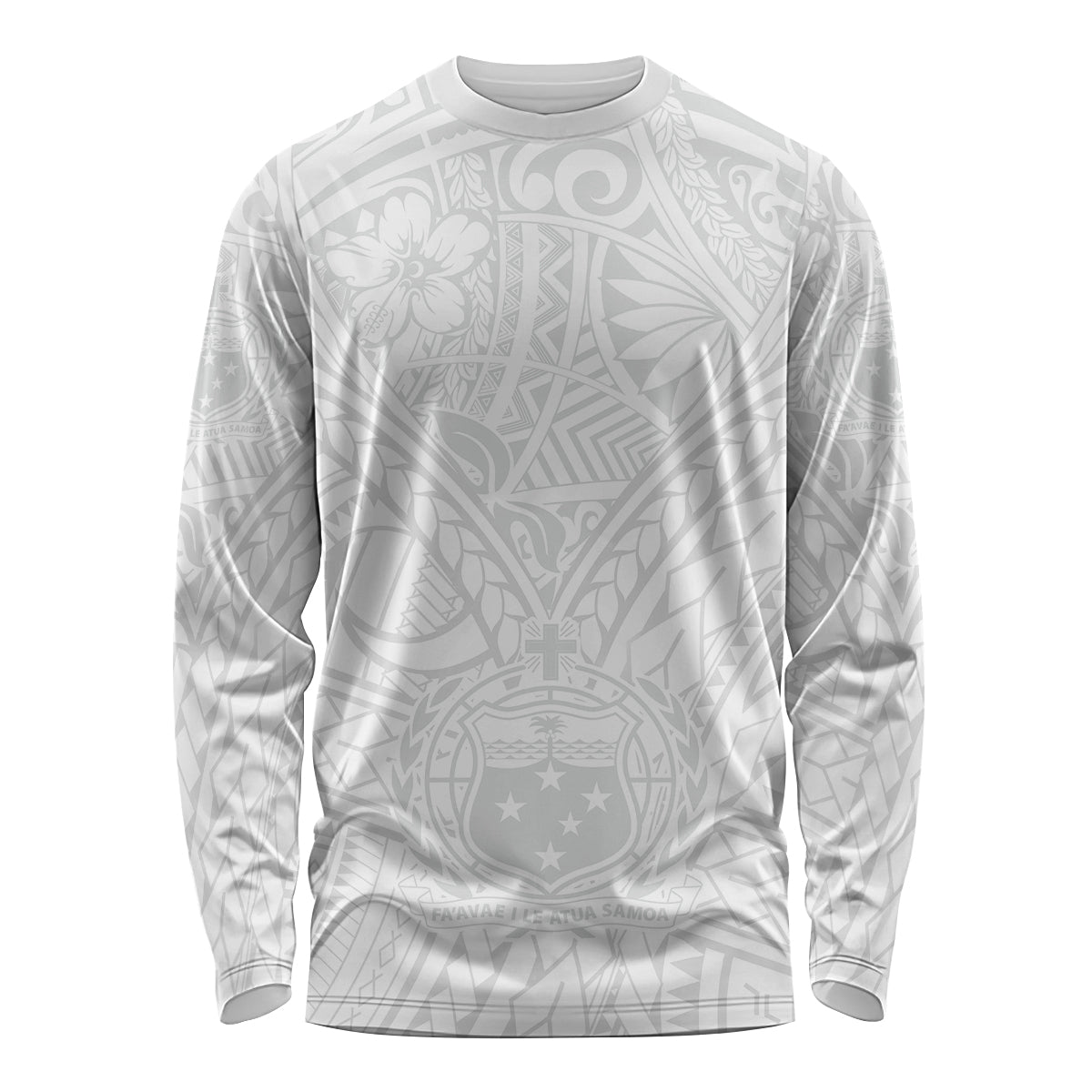 Samoa Lotu Tamaiti Long Sleeve Shirt Polynesian White Sunday Simple - Wonder Print Shop