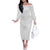 Samoa Lotu Tamaiti Off The Shoulder Long Sleeve Dress Polynesian White Sunday Simple - Wonder Print Shop