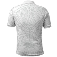 Samoa Lotu Tamaiti Polo Shirt Polynesian White Sunday Simple - Wonder Print Shop