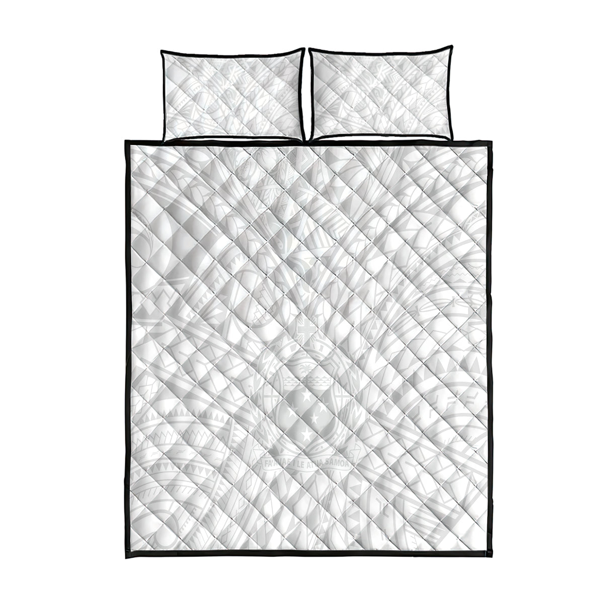Samoa Lotu Tamaiti Quilt Bed Set Polynesian White Sunday Simple - Wonder Print Shop