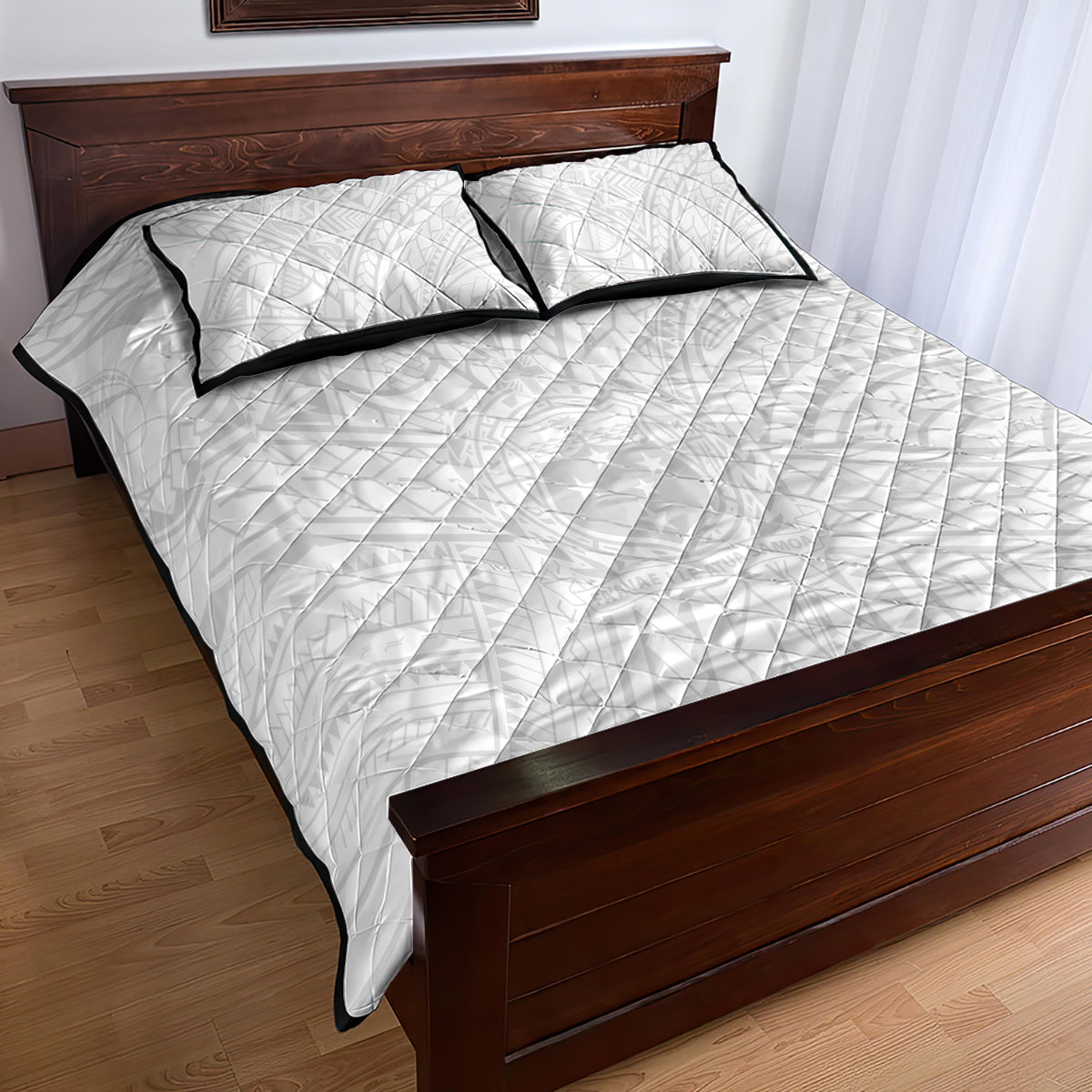 Samoa Lotu Tamaiti Quilt Bed Set Polynesian White Sunday Simple - Wonder Print Shop