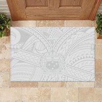 Samoa Lotu Tamaiti Rubber Doormat Polynesian White Sunday Simple - Wonder Print Shop