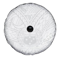 Samoa Lotu Tamaiti Spare Tire Cover Polynesian White Sunday Simple - Wonder Print Shop