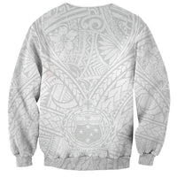 Samoa Lotu Tamaiti Sweatshirt Polynesian White Sunday Simple - Wonder Print Shop