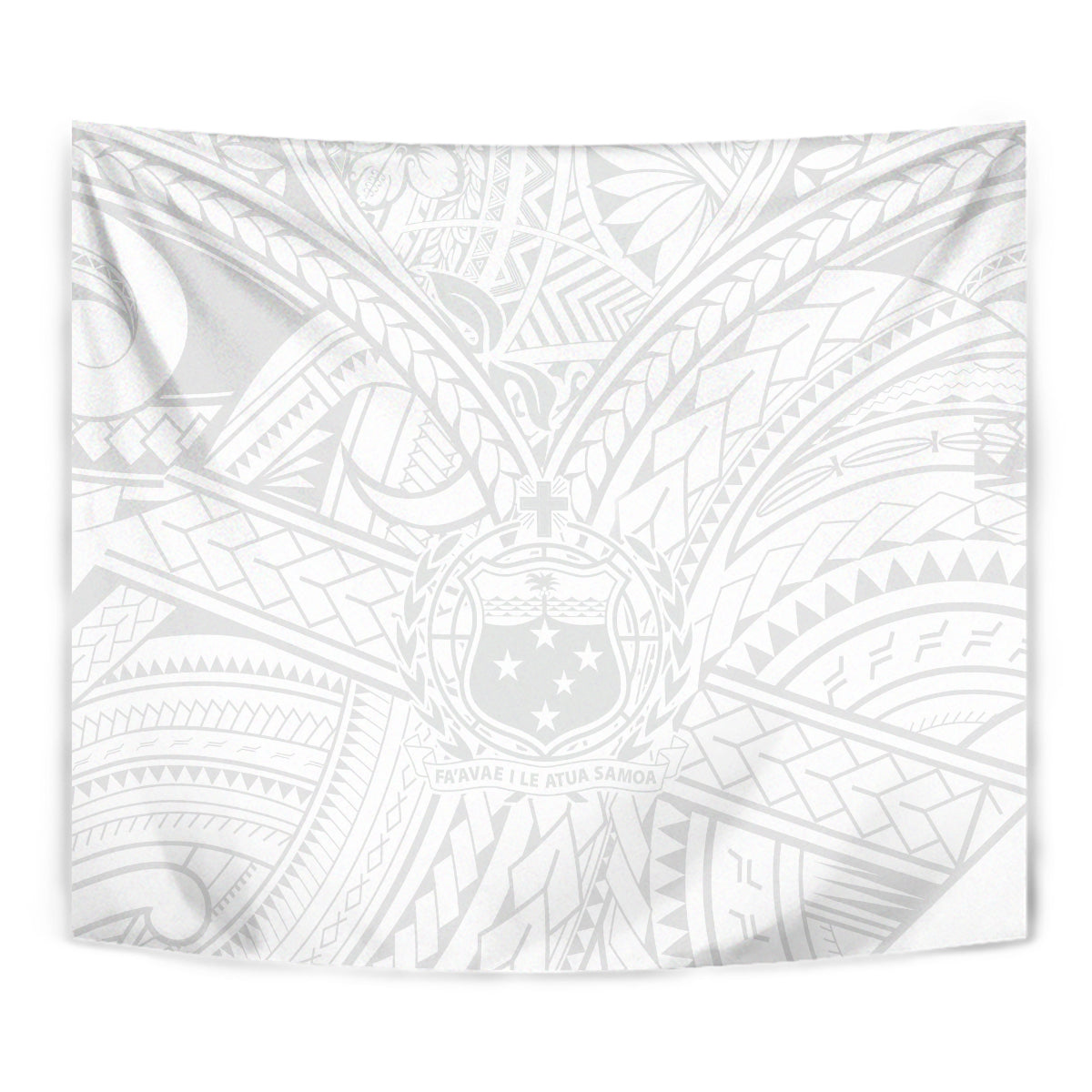 Samoa Lotu Tamaiti Tapestry Polynesian White Sunday Simple - Wonder Print Shop