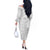Samoa Lotu Tamait Off The Shoulder Long Sleeve Dress Tropical Plant White Sunday With Polynesia Pattern - Wonder Print Shop