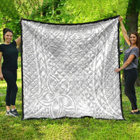 Samoa Lotu Tamait Quilt Tropical Plant White Sunday With Polynesia Pattern - Wonder Print Shop