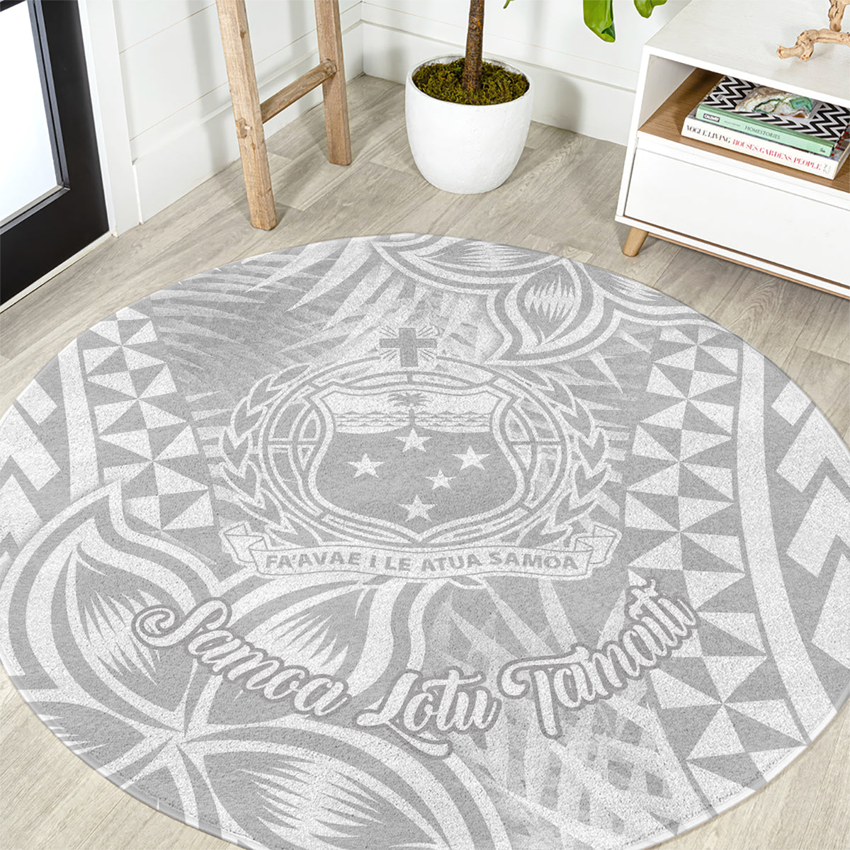 samoa-lotu-tamait-round-carpet-tropical-plant-white-sunday-with-polynesia-pattern