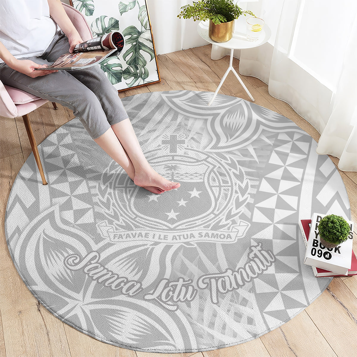 samoa-lotu-tamait-round-carpet-tropical-plant-white-sunday-with-polynesia-pattern