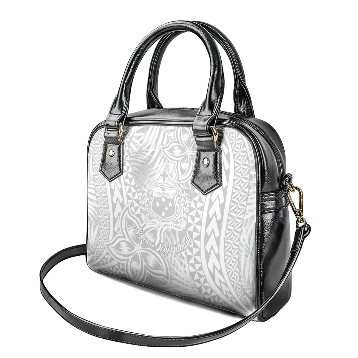 samoa-lotu-tamait-shoulder-handbag-tropical-plant-white-sunday-with-polynesia-pattern