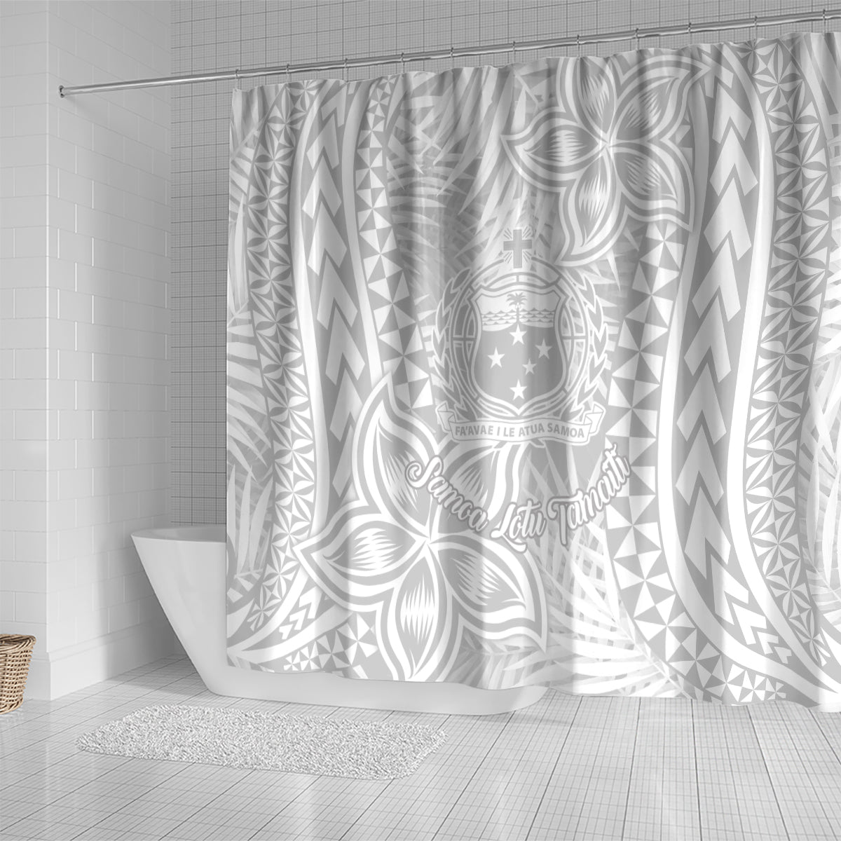 samoa-lotu-tamait-shower-curtain-tropical-plant-white-sunday-with-polynesia-pattern
