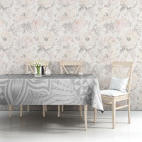Samoa Lotu Tamait Tablecloth Tropical Plant White Sunday With Polynesia Pattern - Wonder Print Shop