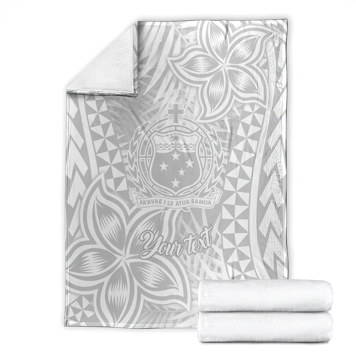 personalised-samoa-lotu-tamait-blanket-tropical-plant-white-sunday-with-polynesia-pattern