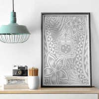 Personalised Samoa Lotu Tamait Canvas Wall Art Tropical Plant White Sunday With Polynesia Pattern LT9 - Wonder Print Shop