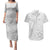 Personalised Samoa Lotu Tamait Couples Matching Puletasi Dress and Hawaiian Shirt Tropical Plant White Sunday With Polynesia Pattern LT9 - Wonder Print Shop