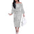 Personalised Samoa Lotu Tamait Off The Shoulder Long Sleeve Dress Tropical Plant White Sunday With Polynesia Pattern - Wonder Print Shop