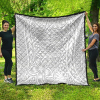Personalised Samoa Lotu Tamait Quilt Tropical Plant White Sunday With Polynesia Pattern - Wonder Print Shop