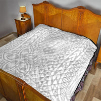Personalised Samoa Lotu Tamait Quilt Tropical Plant White Sunday With Polynesia Pattern - Wonder Print Shop