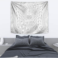 Personalised Samoa Lotu Tamait Tapestry Tropical Plant White Sunday With Polynesia Pattern - Wonder Print Shop