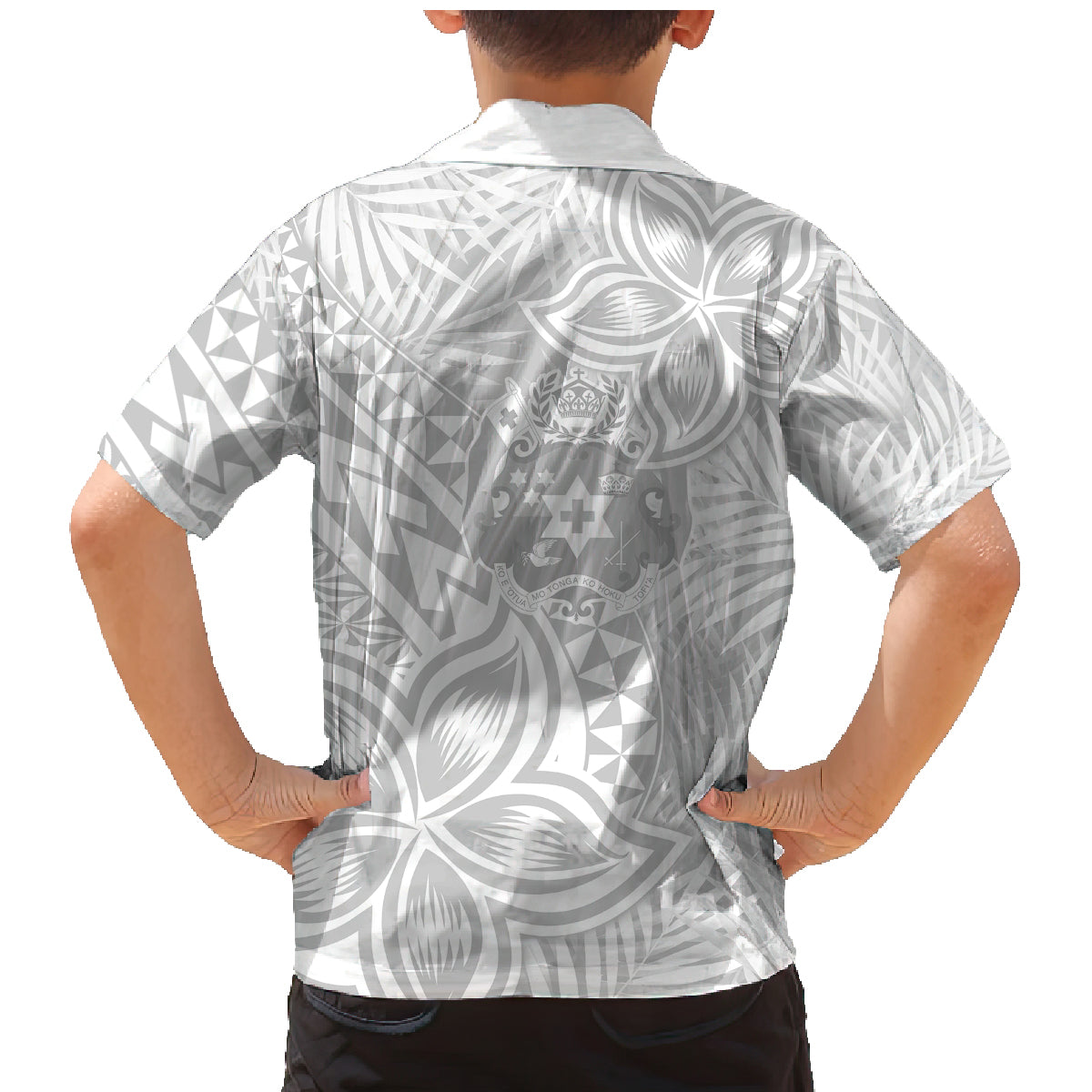 Personalised Tonga White Sunday Family Matching Mermaid Dress and Hawaiian Shirt Tropical Plant With Polynesian Pattern LT9 - Wonder Print Shop